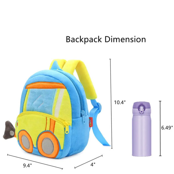 Bulldozer Preschool Toddler Backpack 4