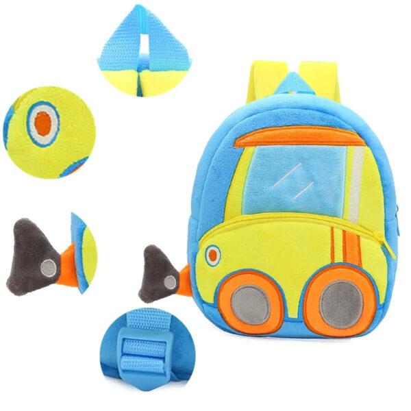Bulldozer Preschool Toddler Backpack 5