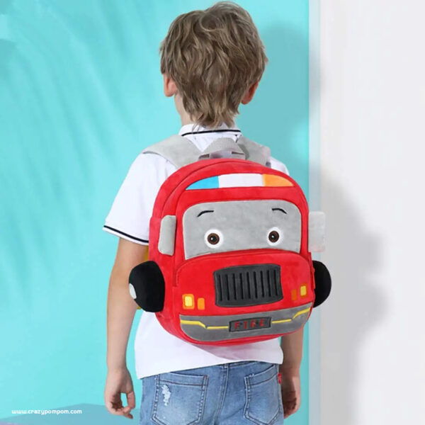 Fire Engine preschool toddler backpack 6