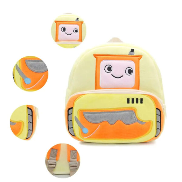 Yellow Bulldozer preschool backpack 5