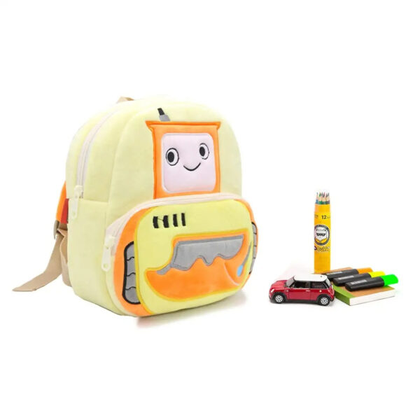 Yellow Bulldozer preschool backpack 6