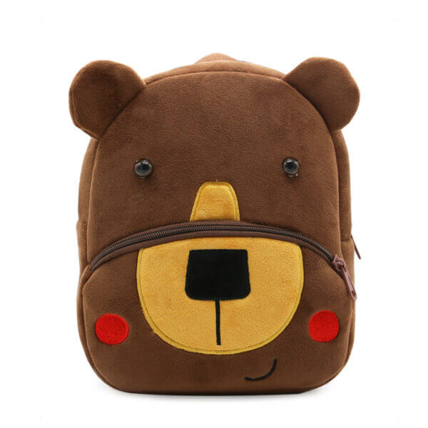 Cute Coffee bear Plush Toddler Backpack 2