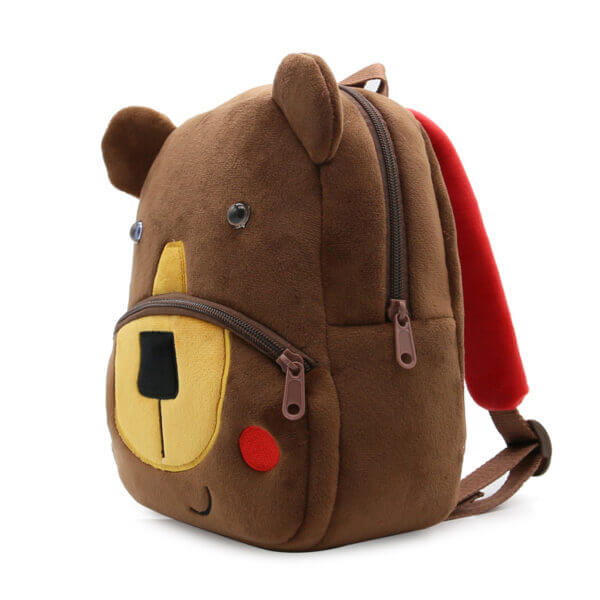 Cute Coffee bear Plush Toddler Backpack 3
