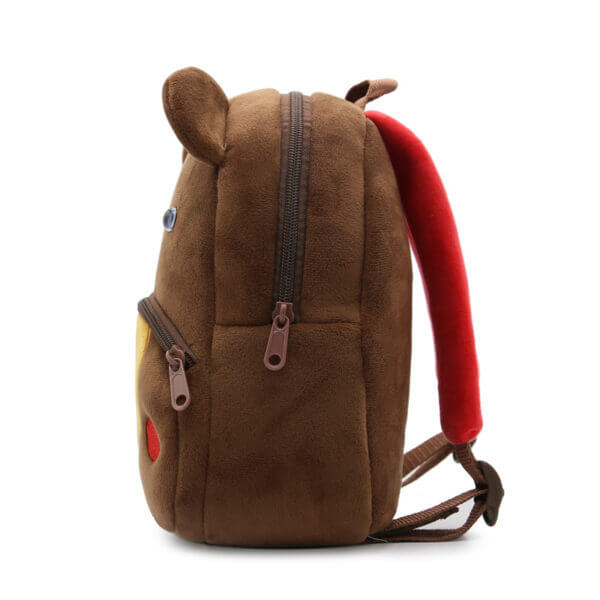 Cute Coffee bear Plush Toddler Backpack 4