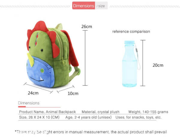 Dinosaur Plush Toddler Backpack 9
