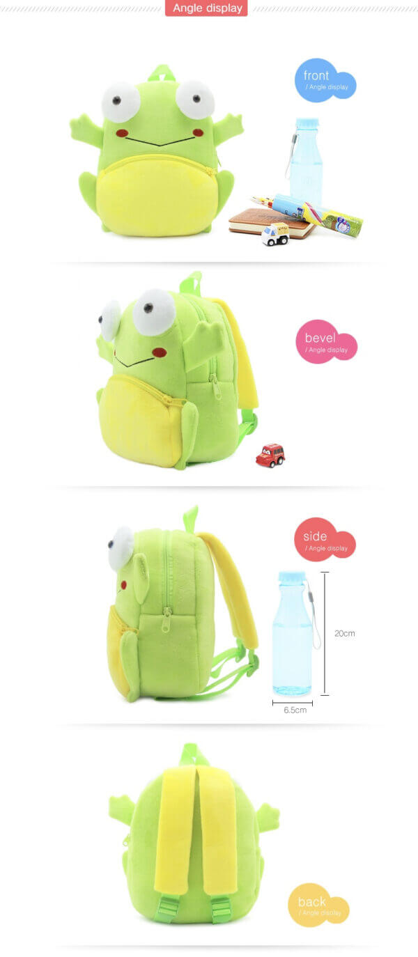 Frog Plush Toddler Backpack 10