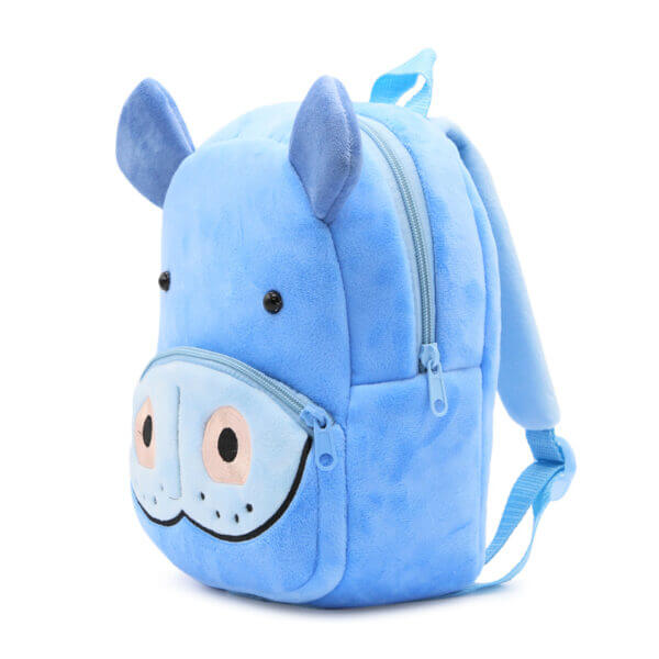 Hippo Plush Toddler Backpack for Kids 2