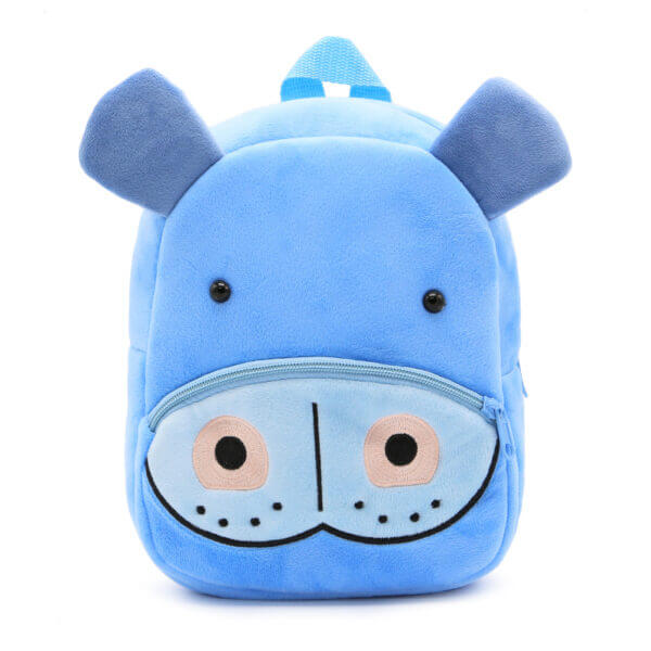 Hippo Plush Toddler Backpack for Kids 5