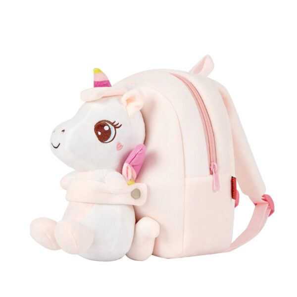 Pink Unicorn with doll backpack 1 1