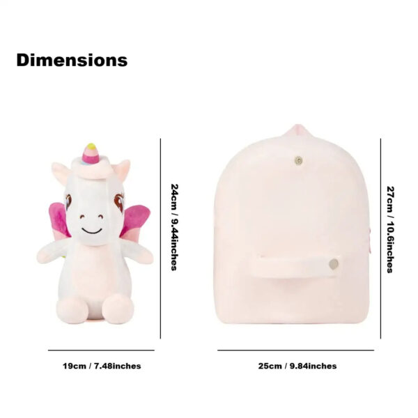 Pink Unicorn with doll backpack 5
