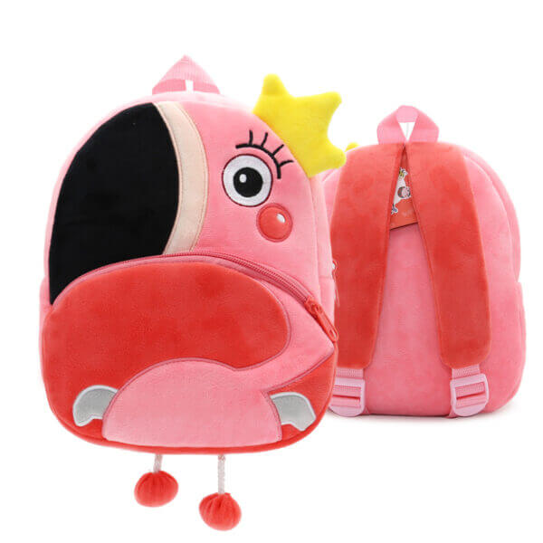 Plush Toddler Backpack Flamingo 1