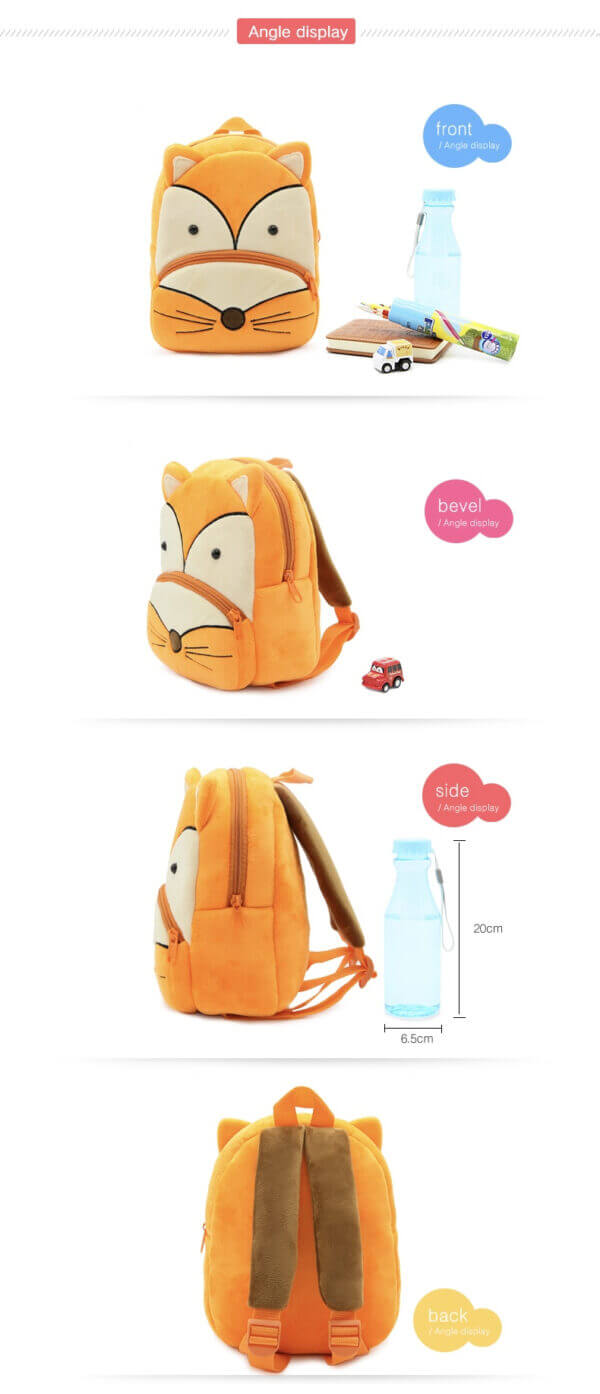 Plush Toddler Backpack Fox 10
