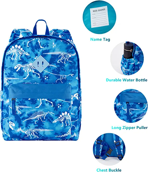 Tie Dye Dinosaur preschool backpack 3