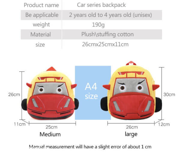 automobile racing preschool backpack 6