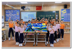 Pompom Painting Creation of Grade Two in LK School
